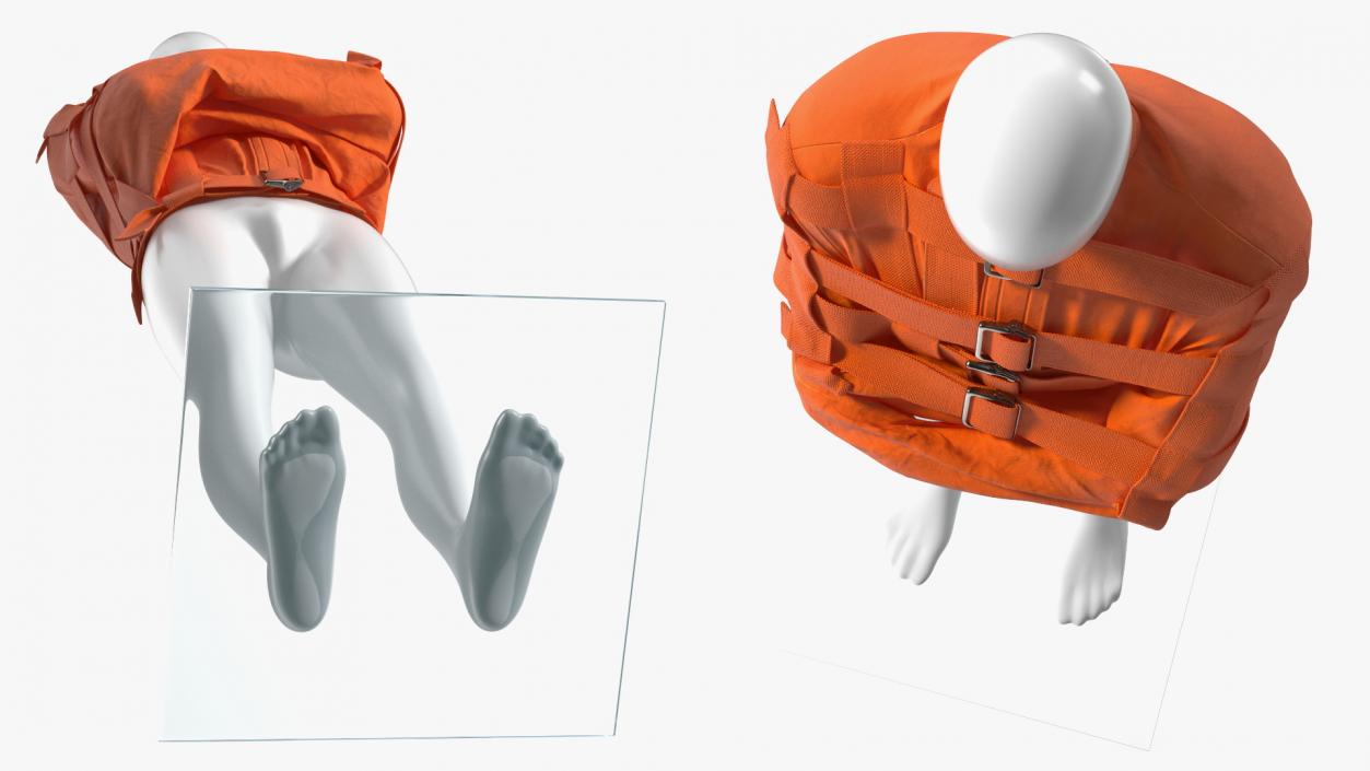 Mannequin in Straitjacket Orange 3D