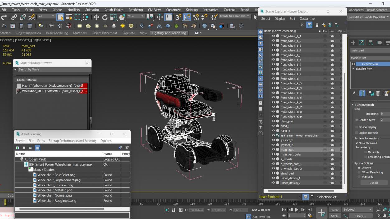 3D JBH Smart Power Wheelchair