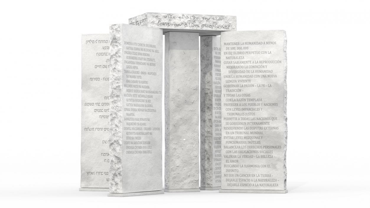 3D Georgia Guidestones Monument model