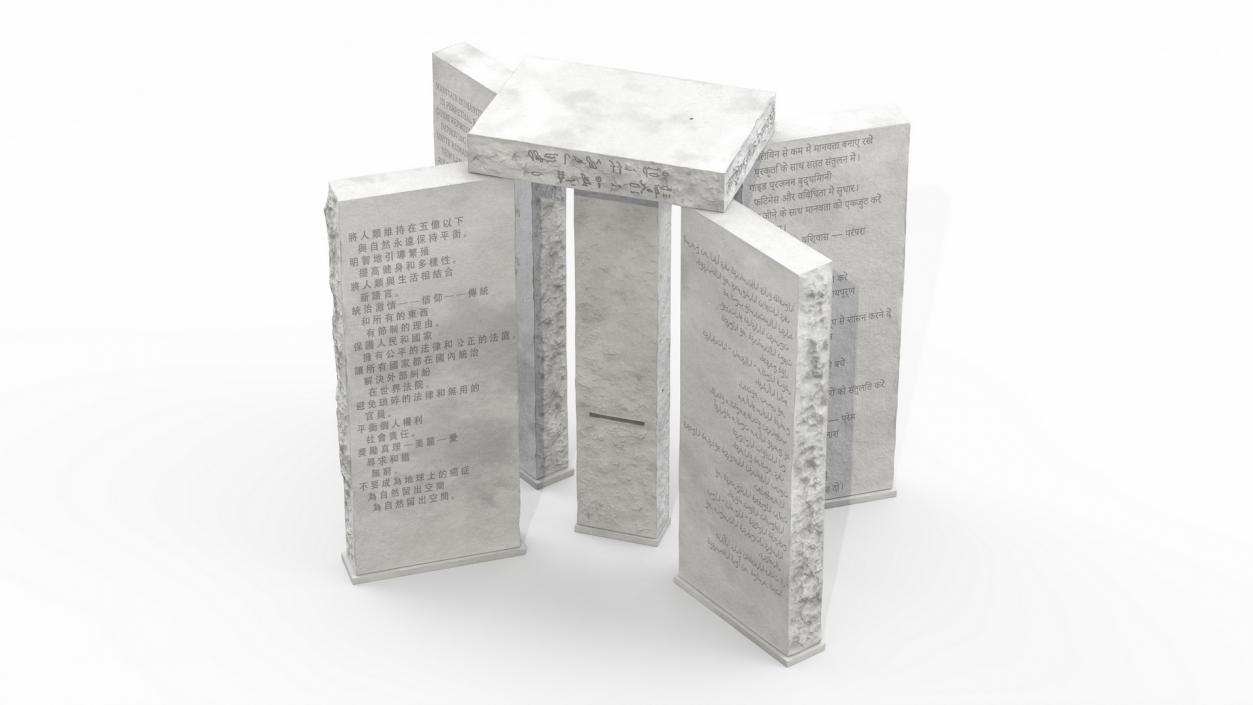 3D Georgia Guidestones Monument model