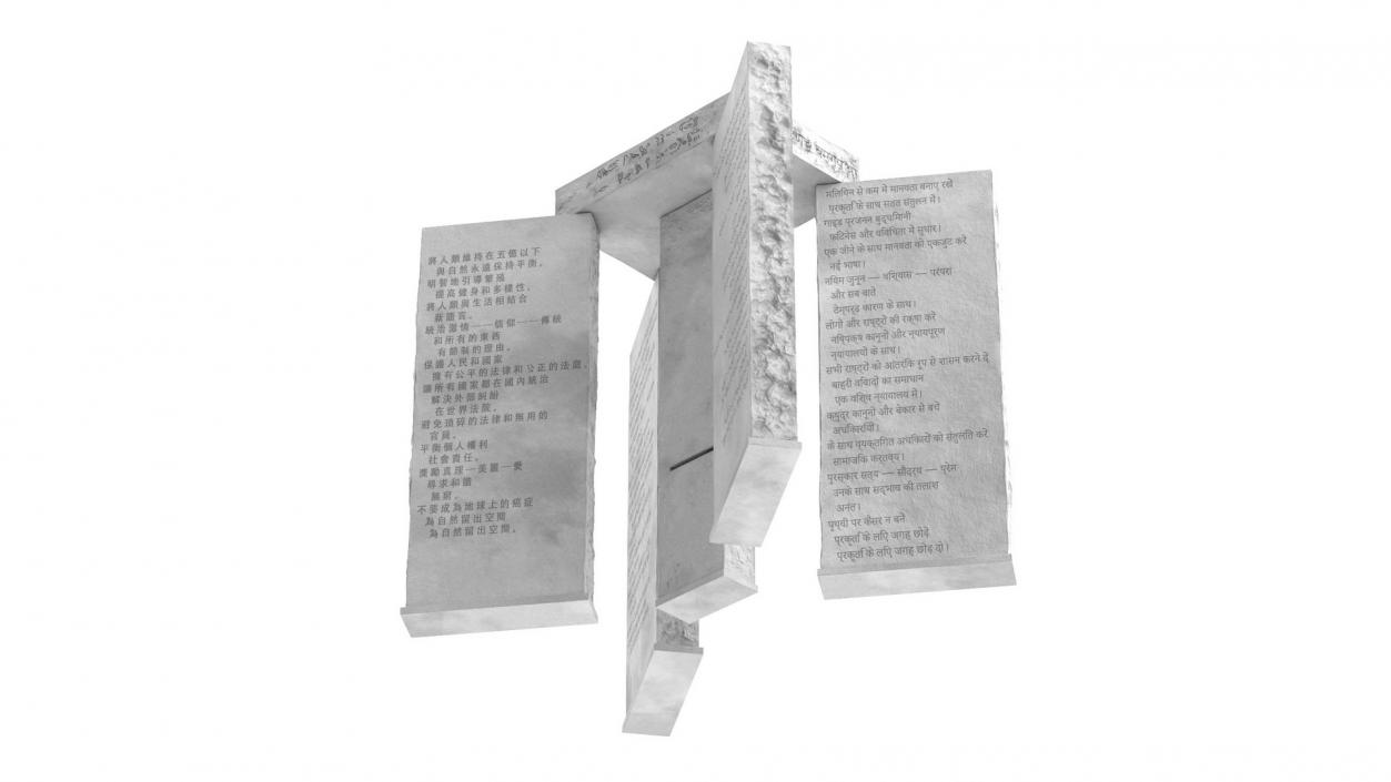 3D Georgia Guidestones Monument model