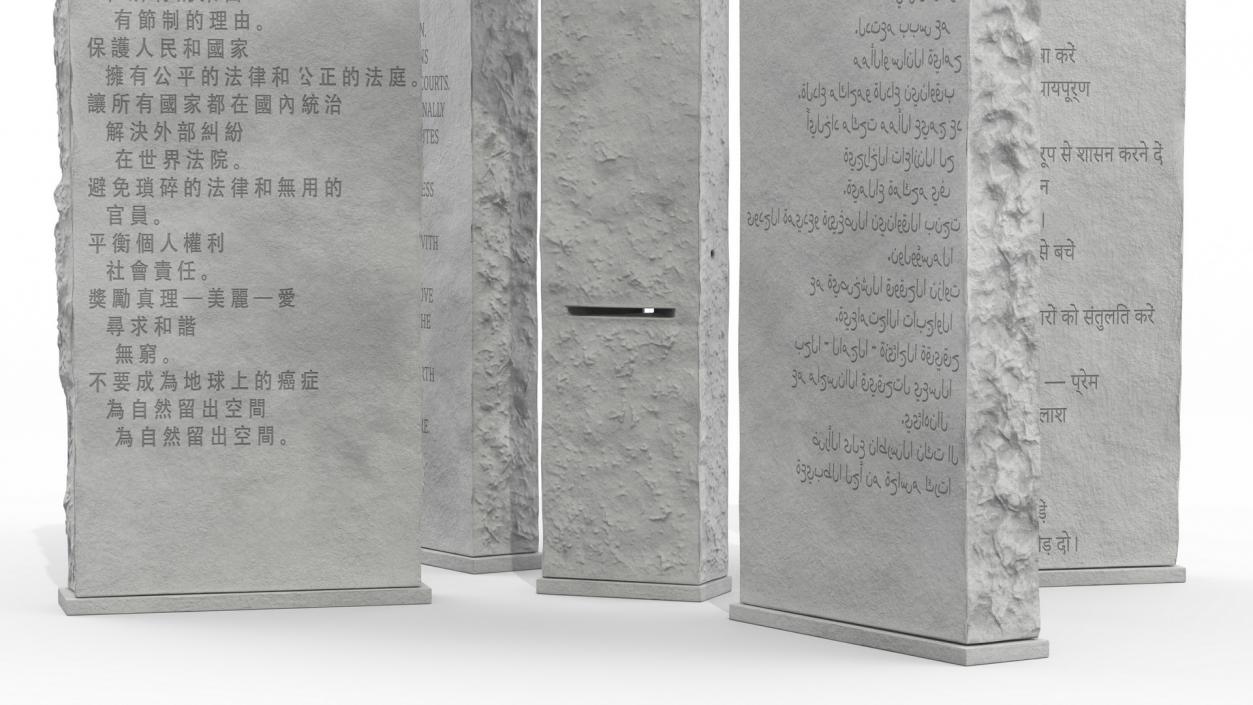 3D Georgia Guidestones Monument model