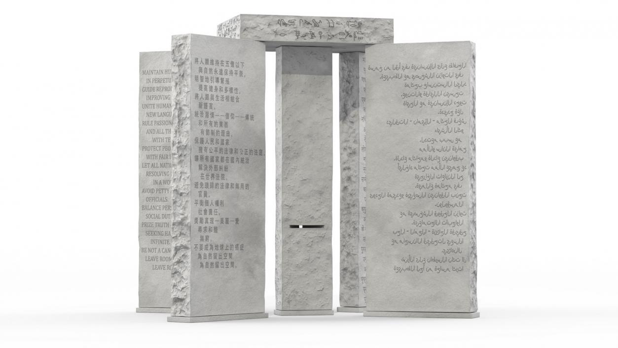 3D Georgia Guidestones Monument model