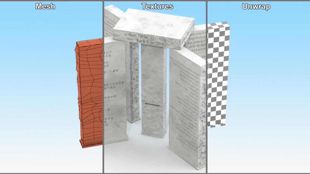 3D Georgia Guidestones Monument model