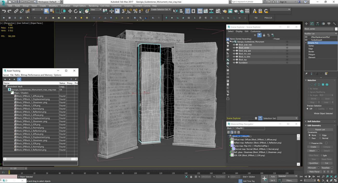 3D Georgia Guidestones Monument model