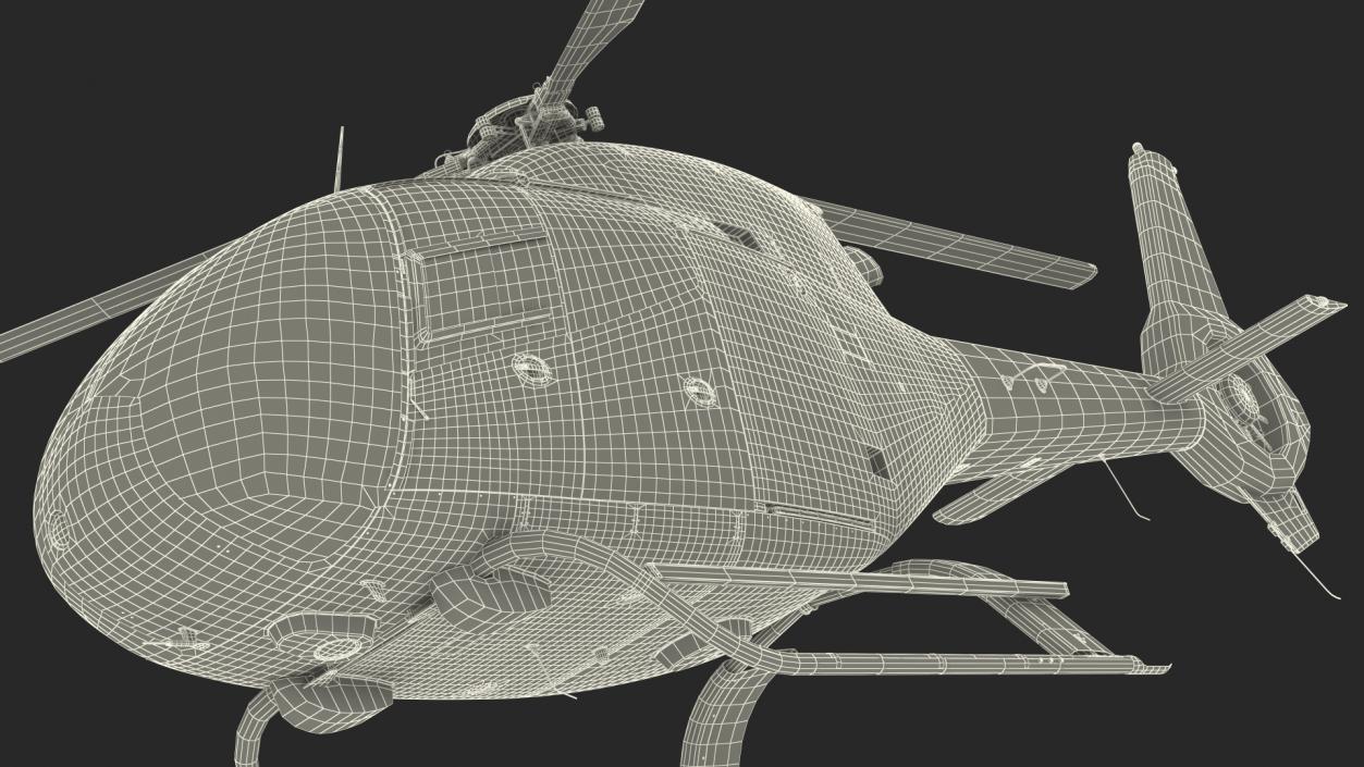 Executive Lightweight Helicopter Rigged 3D model