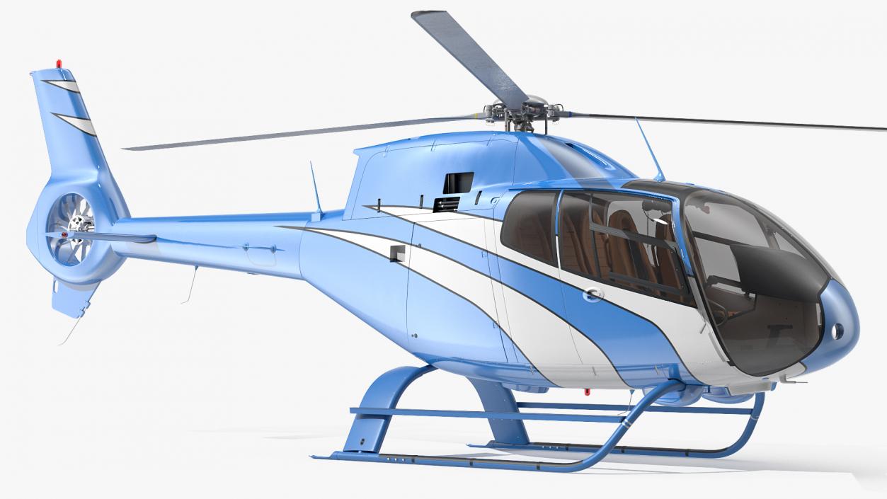 Executive Lightweight Helicopter Rigged 3D model