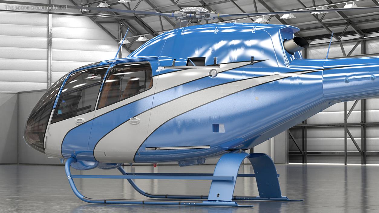 Executive Lightweight Helicopter Rigged 3D model