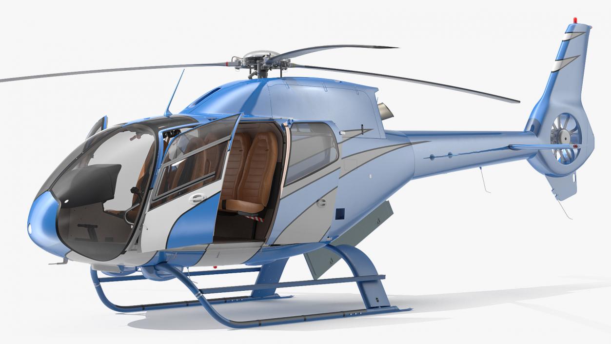 Executive Lightweight Helicopter Rigged 3D model