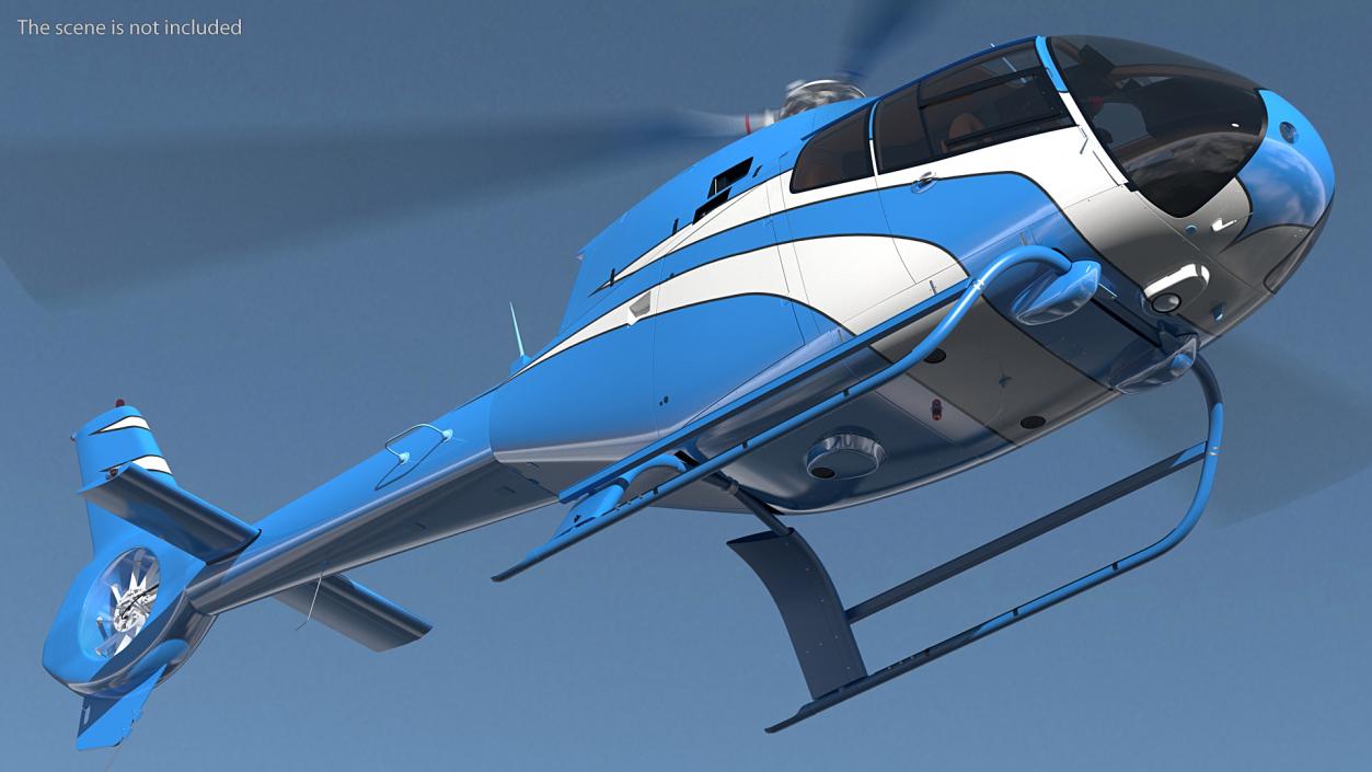 Executive Lightweight Helicopter Rigged 3D model