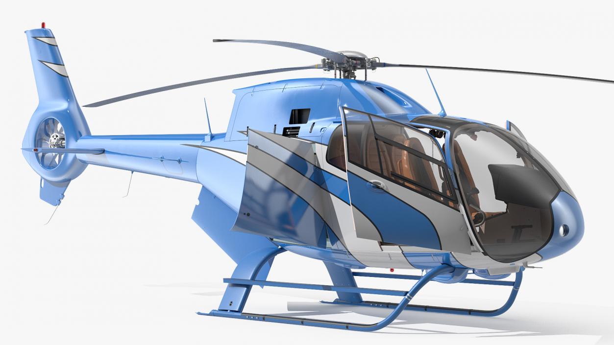 Executive Lightweight Helicopter Rigged 3D model