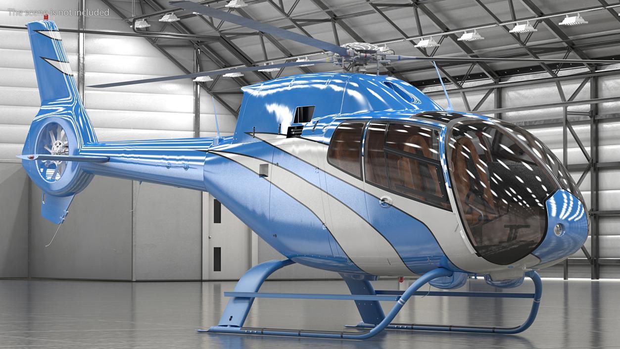 Executive Lightweight Helicopter Rigged 3D model