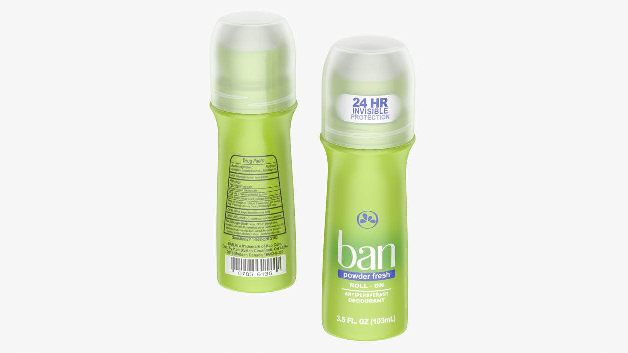 3D Ban Roll on Antiperspirant Deodorant