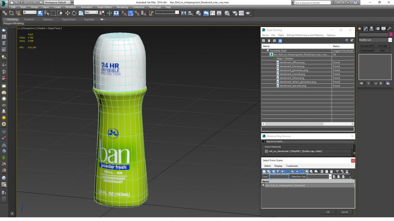 3D Ban Roll on Antiperspirant Deodorant