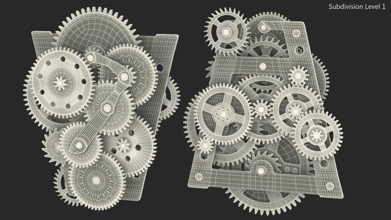 3D Clockwork Gears Brass