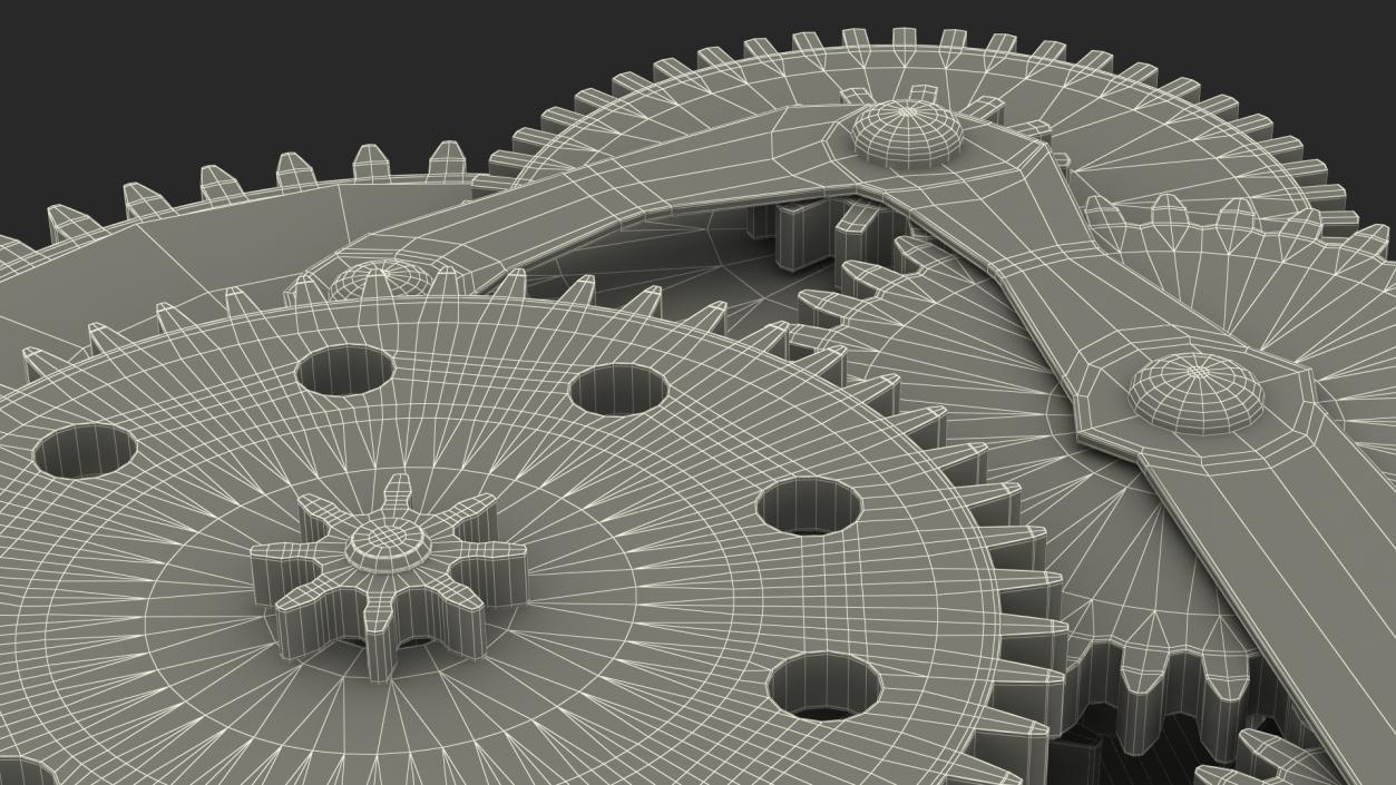 3D Clockwork Gears Brass