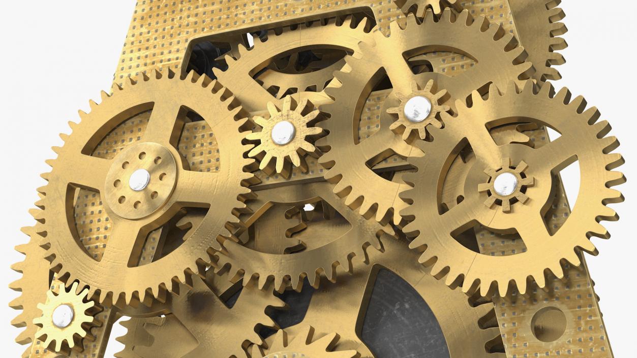 3D Clockwork Gears Brass