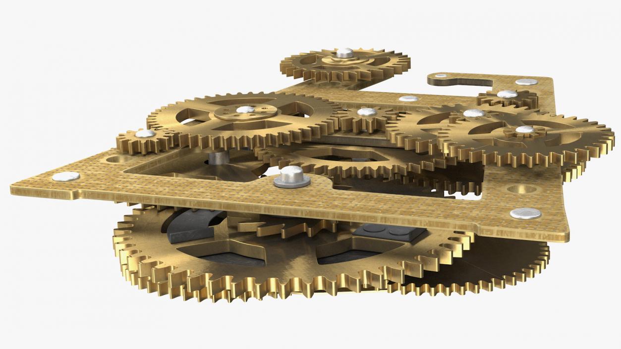 3D Clockwork Gears Brass