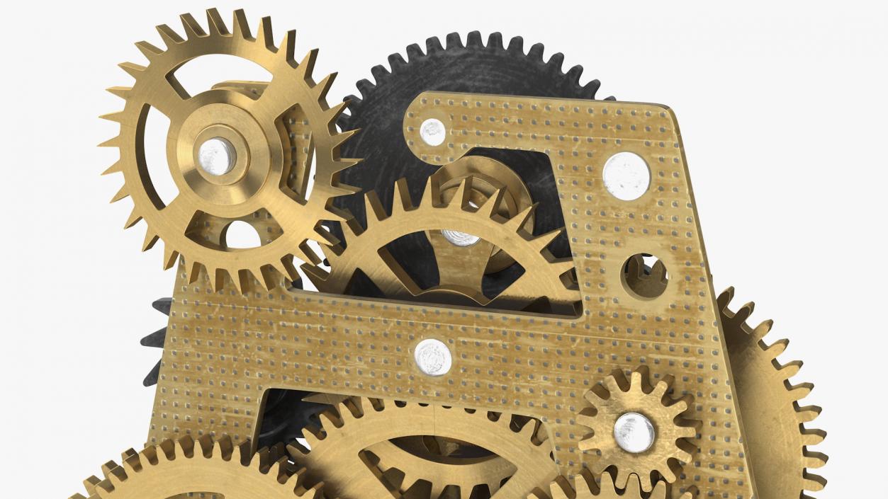 3D Clockwork Gears Brass