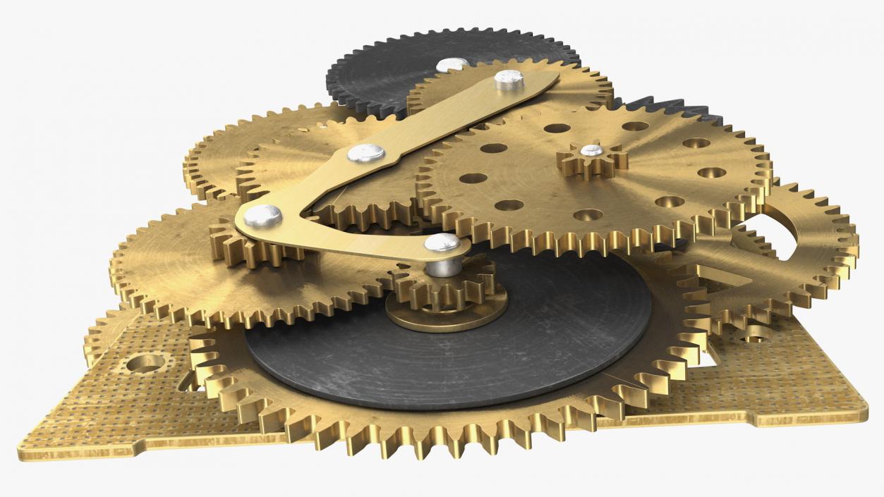 3D Clockwork Gears Brass