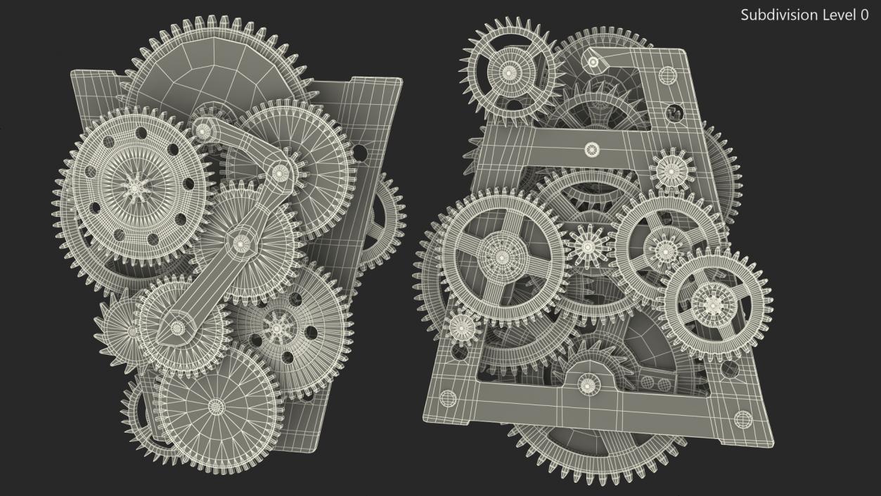 3D Clockwork Gears Brass