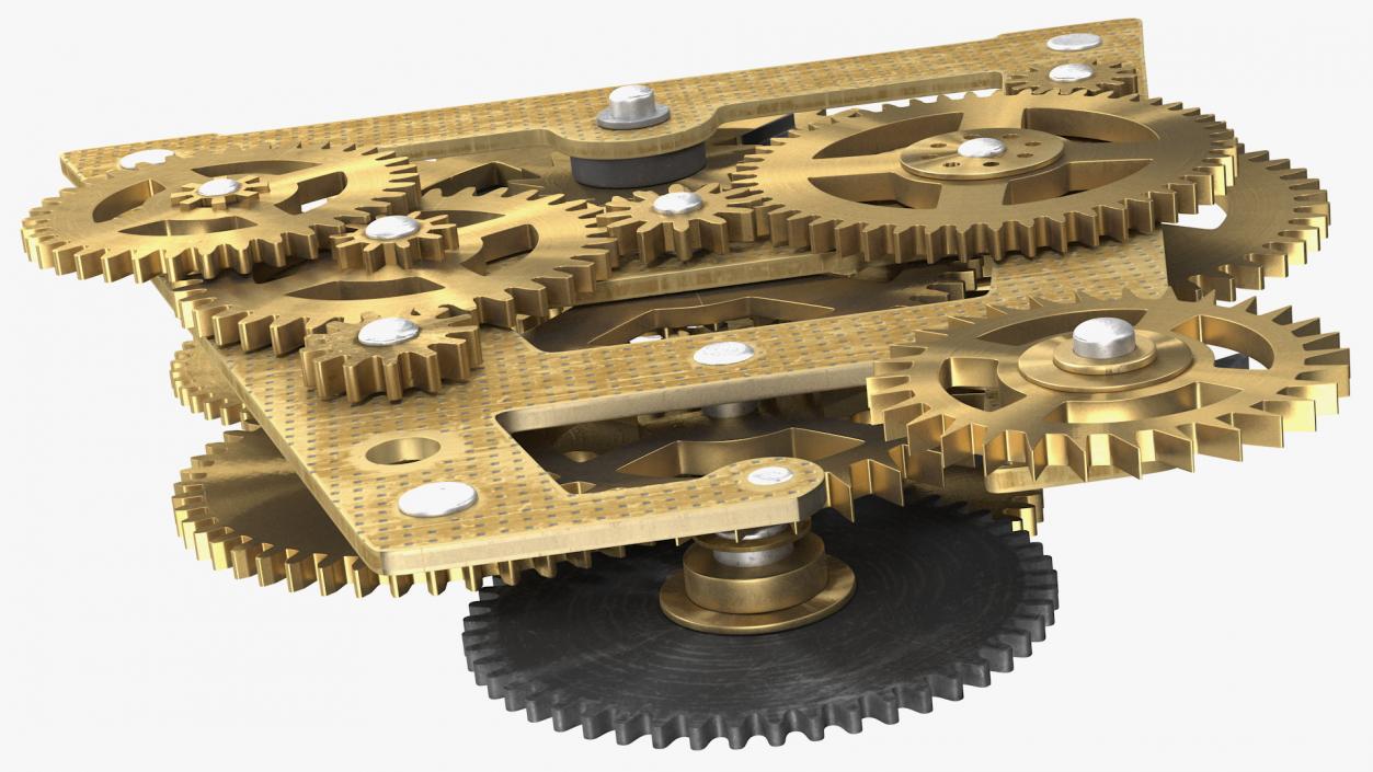 3D Clockwork Gears Brass