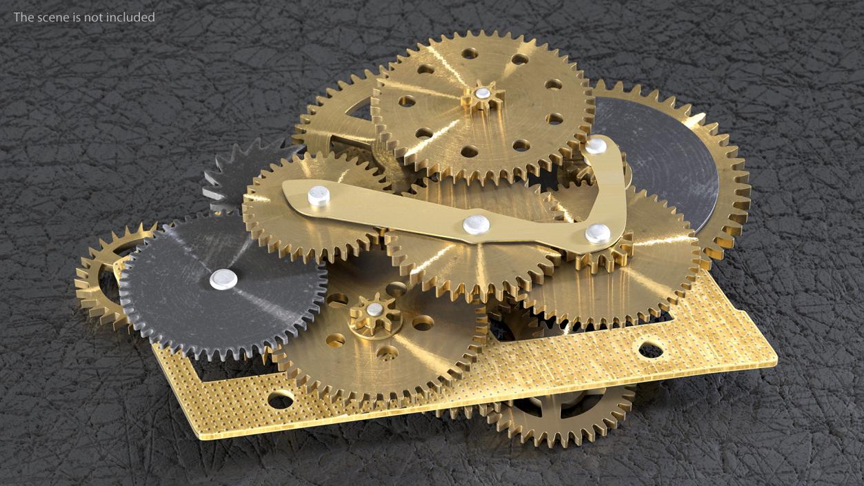 3D Clockwork Gears Brass