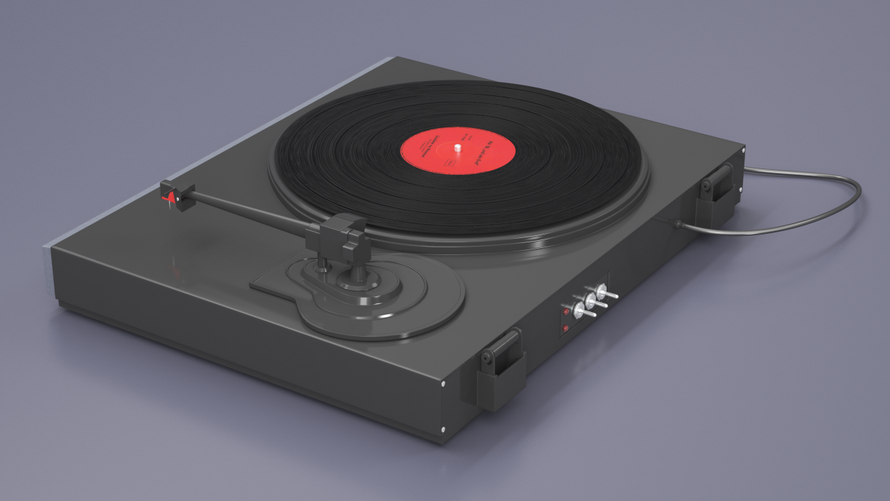 3D model Vinyl Retro Record Player