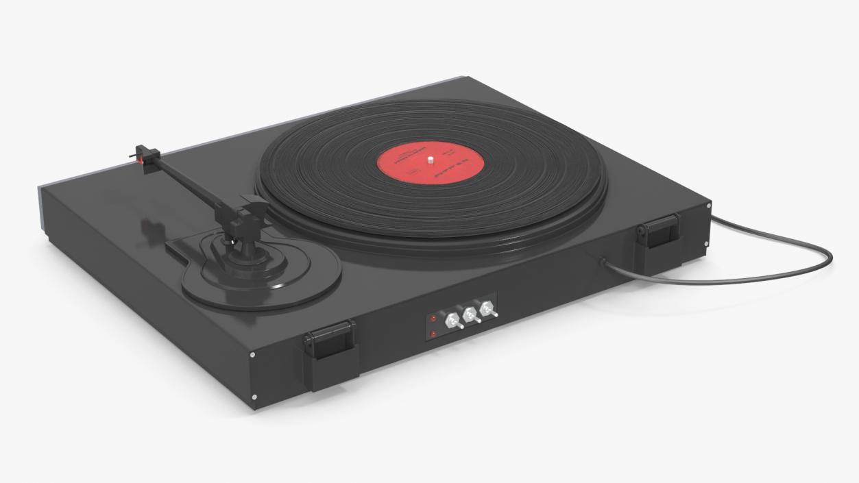 3D model Vinyl Retro Record Player