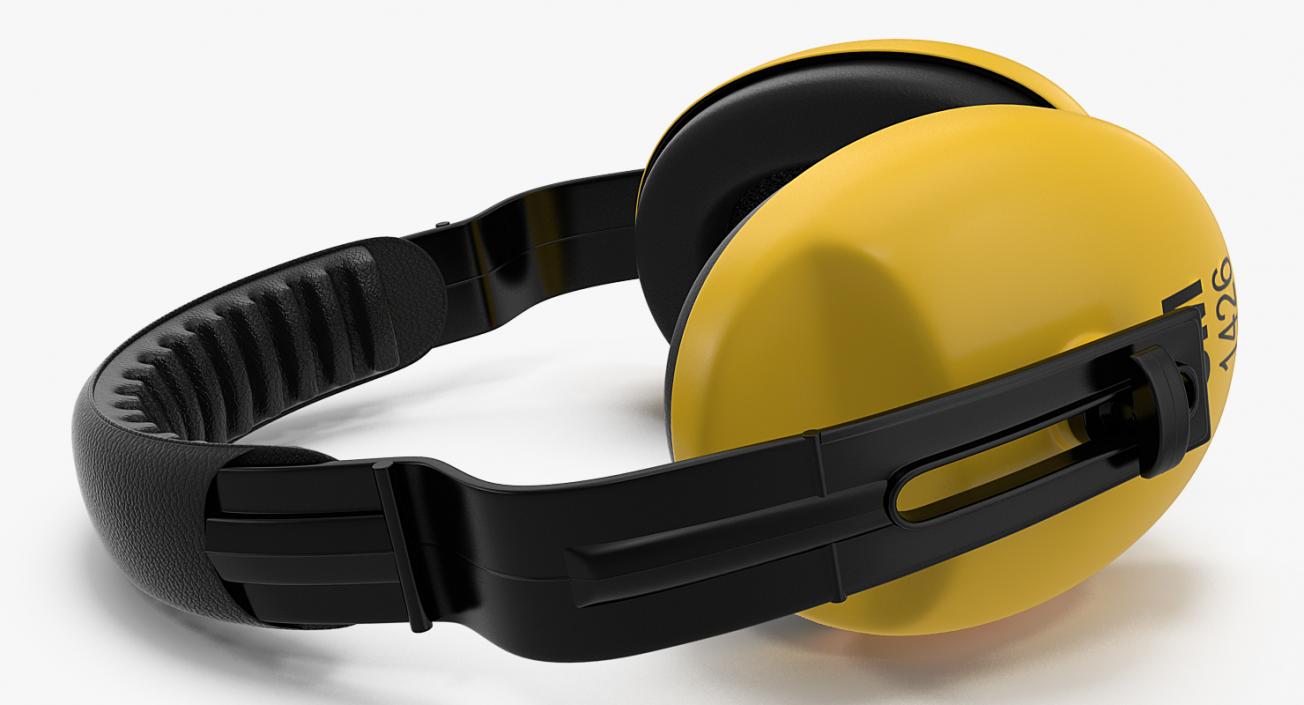 3D Yellow Working Protective Headphones