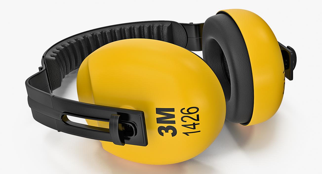 3D Yellow Working Protective Headphones