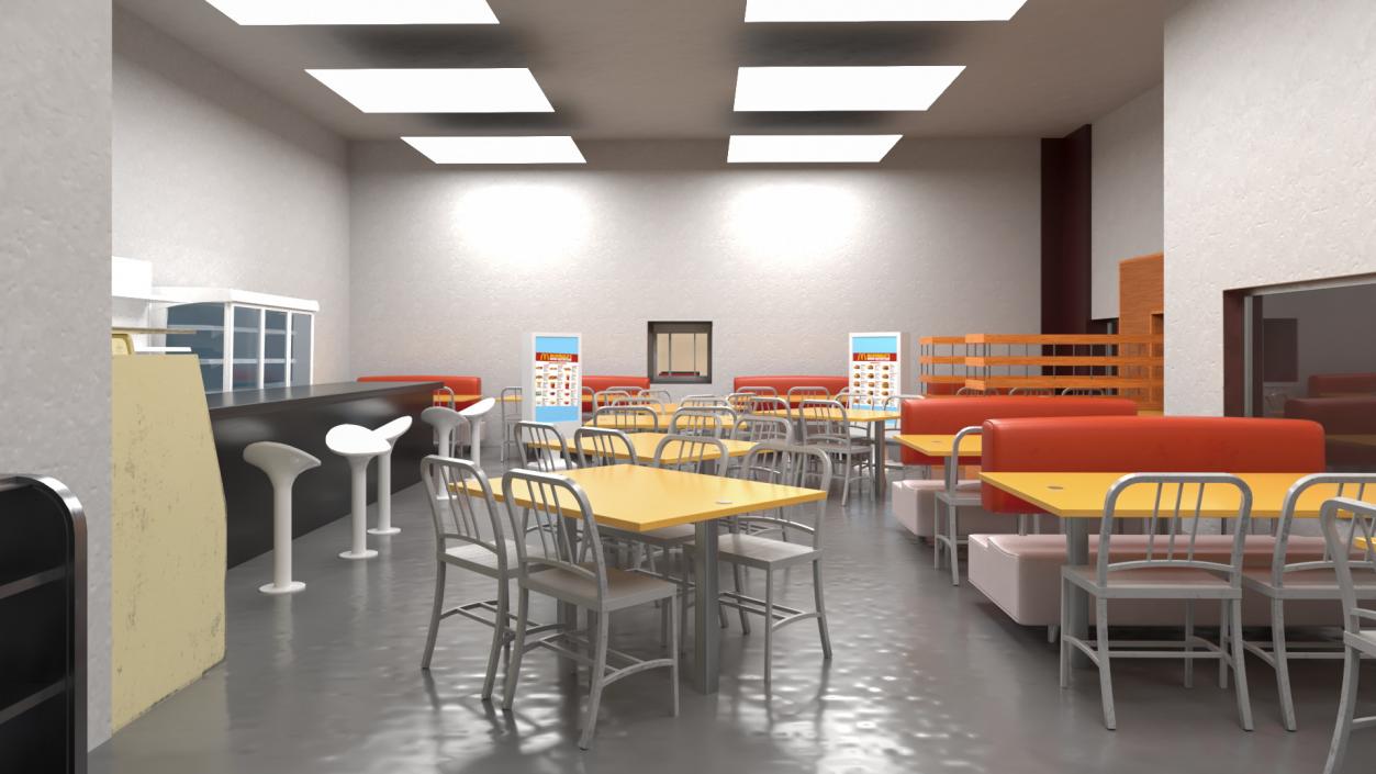 Quick Service Restaurant 3D model