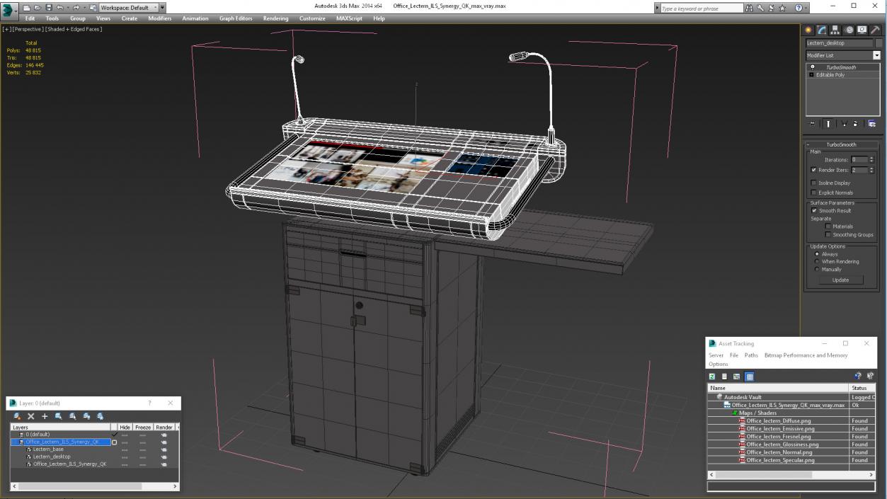 Office Lectern ILS Synergy QK 3D model