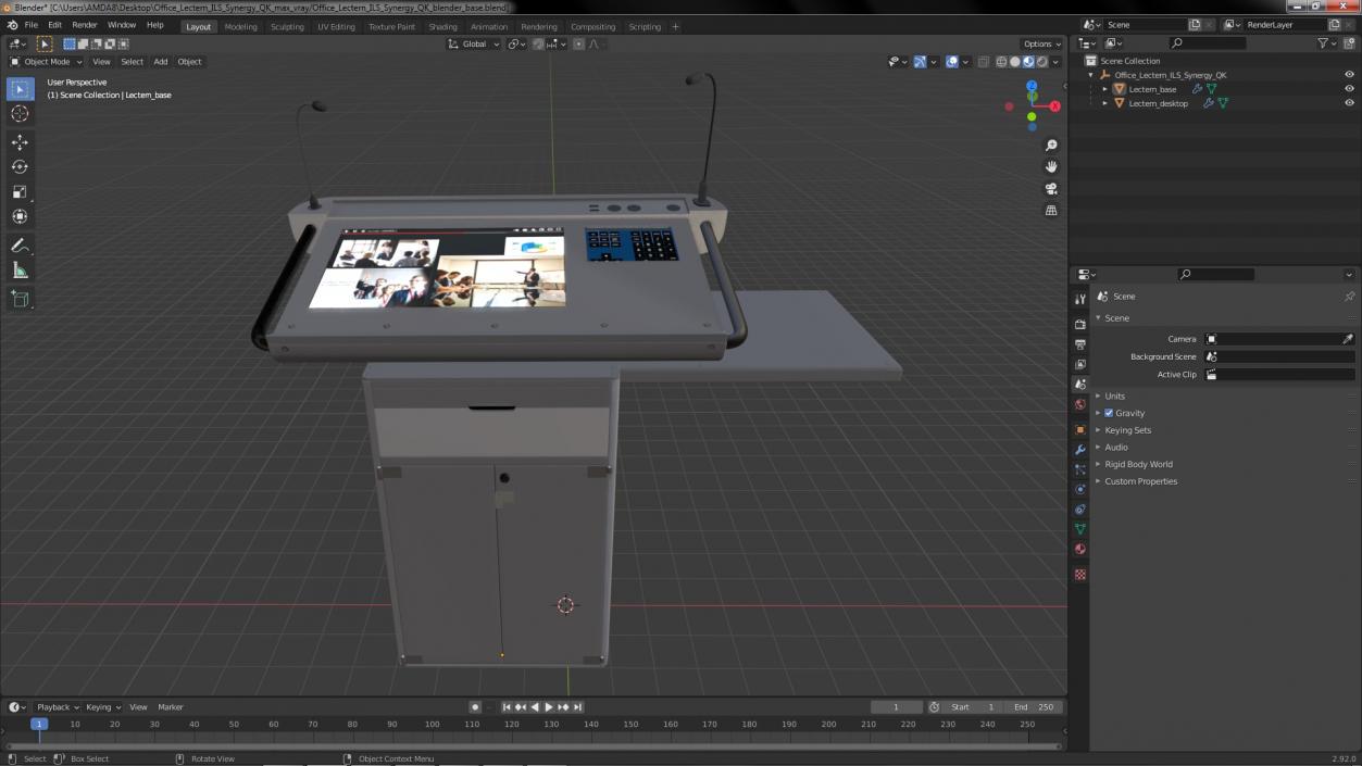 Office Lectern ILS Synergy QK 3D model