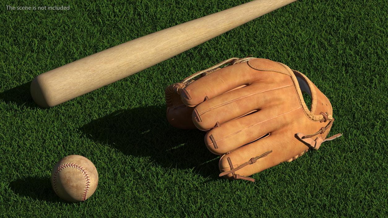 3D Baseball Equipment Set Fur