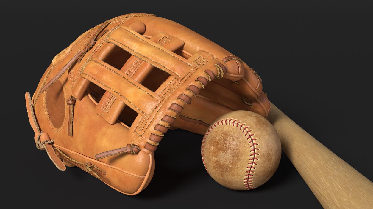 3D Baseball Equipment Set Fur