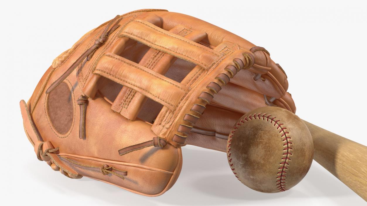 3D Baseball Equipment Set Fur