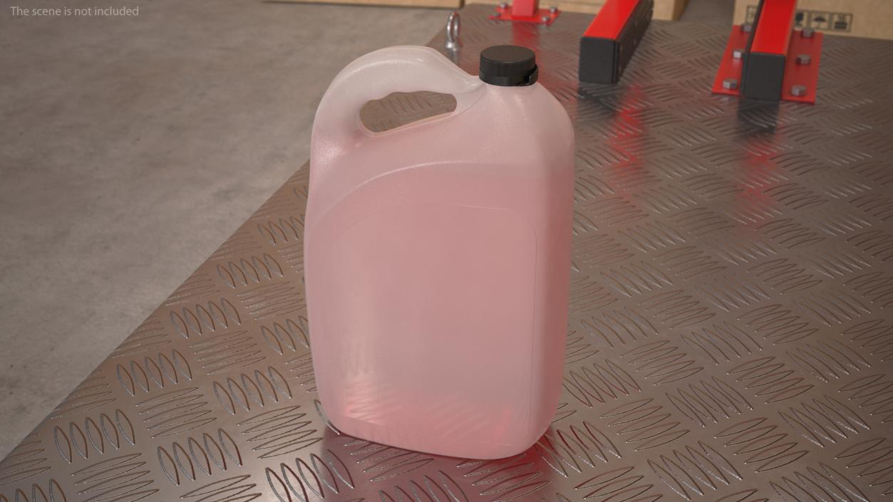 3D Plastic Canister 1 Gallon with Red Liquid