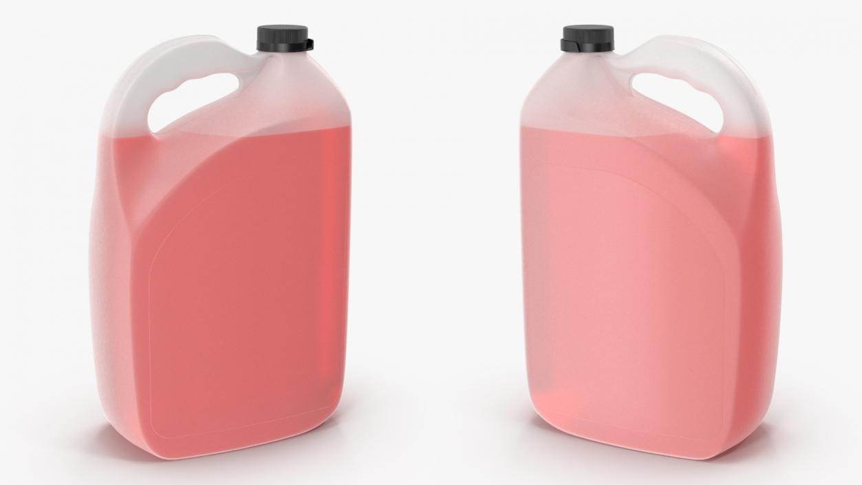 3D Plastic Canister 1 Gallon with Red Liquid