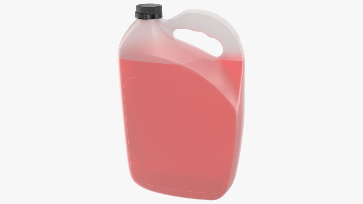 3D Plastic Canister 1 Gallon with Red Liquid