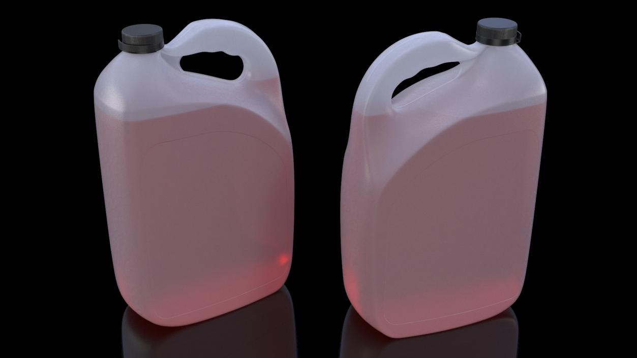 3D Plastic Canister 1 Gallon with Red Liquid