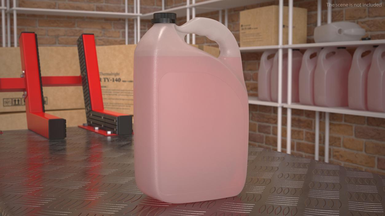 3D Plastic Canister 1 Gallon with Red Liquid