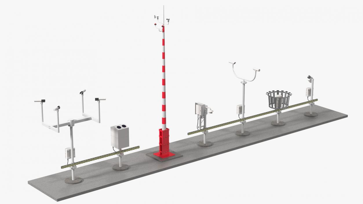 3D Automated Weather Observing System Set model