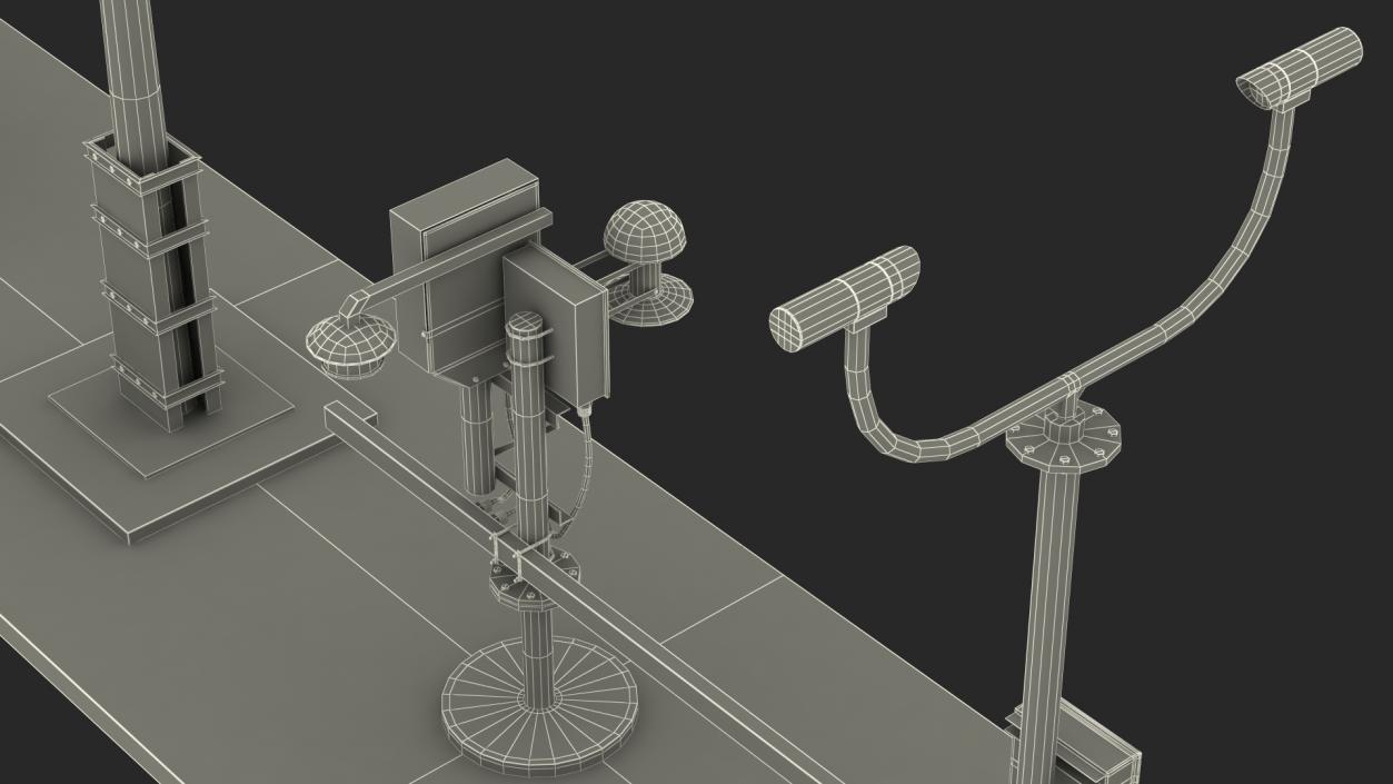 3D Automated Weather Observing System Set model