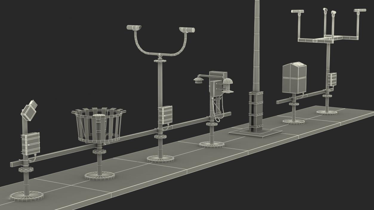 3D Automated Weather Observing System Set model