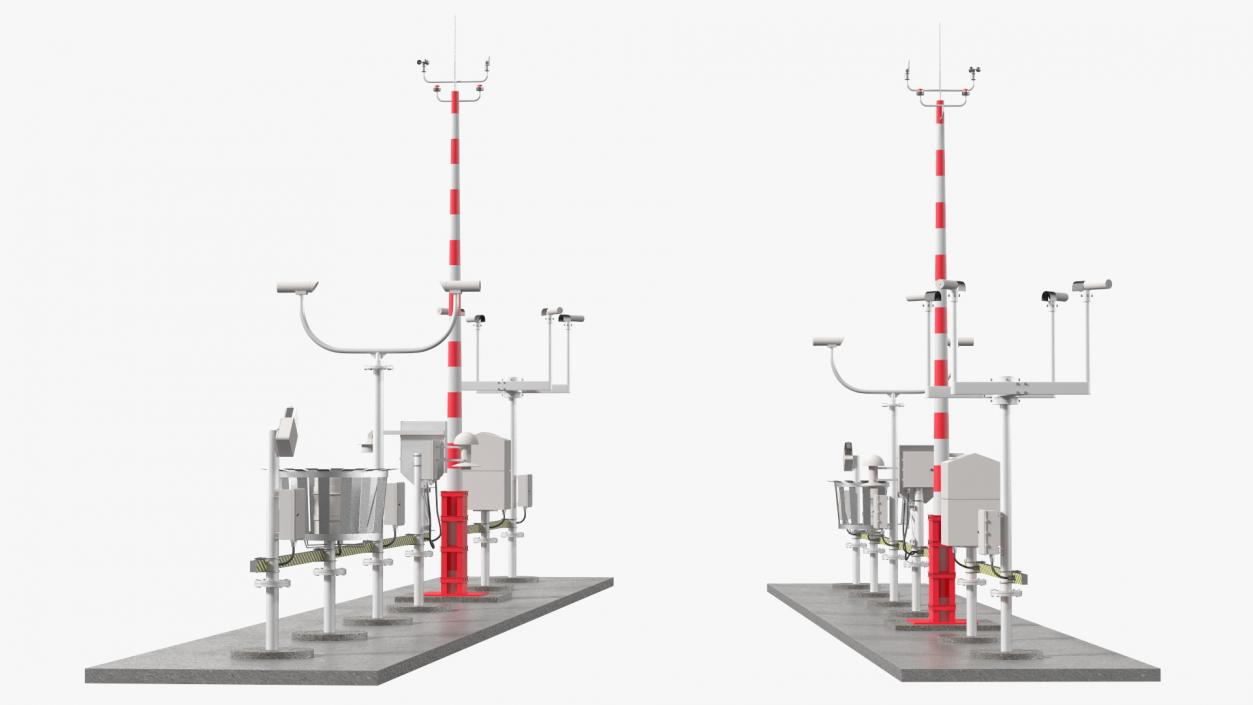 3D Automated Weather Observing System Set model