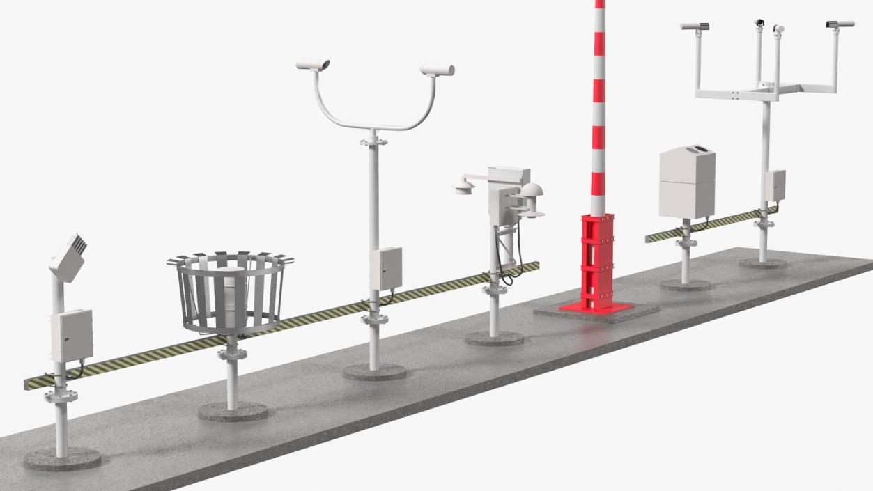 3D Automated Weather Observing System Set model