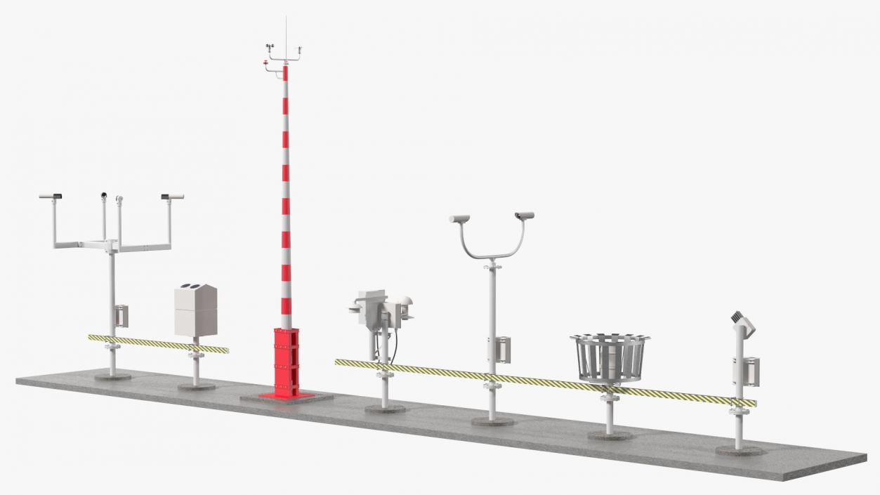 3D Automated Weather Observing System Set model