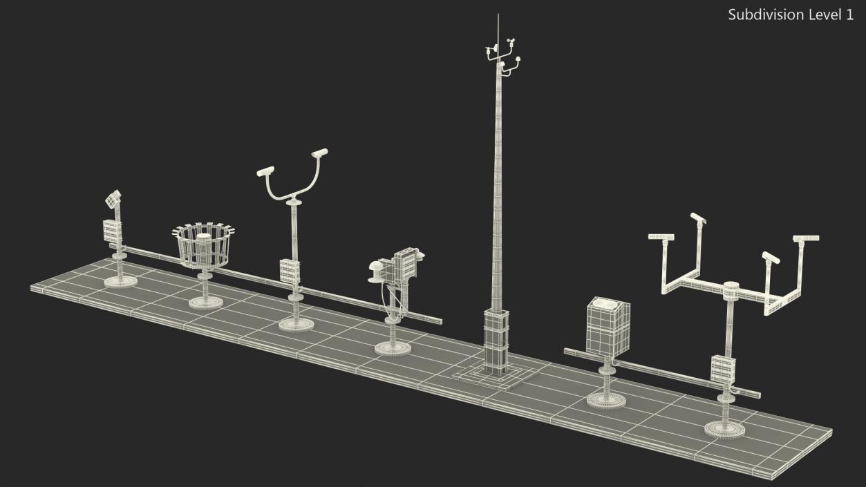 3D Automated Weather Observing System Set model