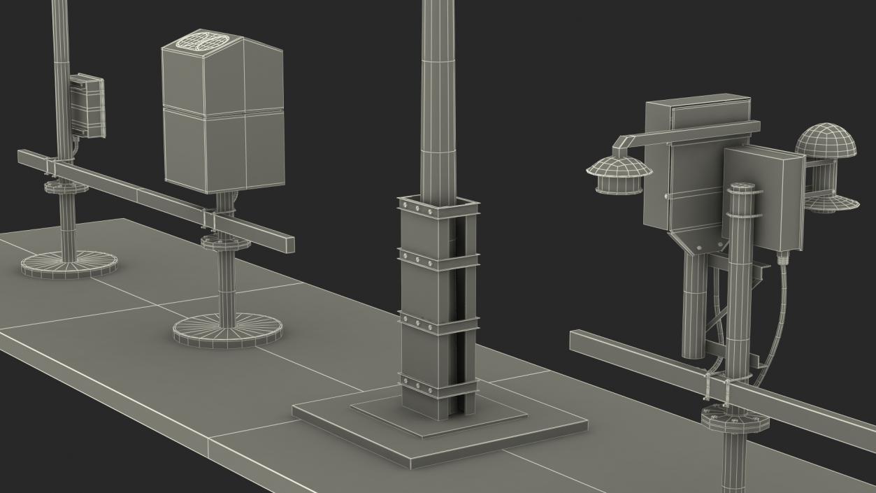 3D Automated Weather Observing System Set model